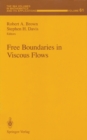 Free Boundaries in Viscous Flows - eBook