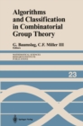 Algorithms and Classification in Combinatorial Group Theory - eBook