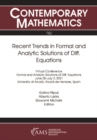 Recent Trends in Formal and Analytic Solutions of Diff. Equations - eBook