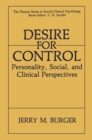 Desire for Control : Personality, Social and Clinical Perspectives - eBook