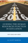 Guiding the Human Resources Function in Education : New Issues, New Needs - eBook