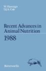 Recent Advances in Animal Nutrition 1988 - eBook