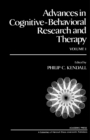 Advances in Cognitive-Behavioral Research and Therapy : Volume 1 - eBook