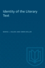 Identity of the Literary Text - eBook