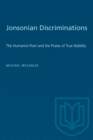 Jonsonian Discriminations : The Humanist Poet and the Praise of True Nobility - eBook