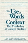 The Use of Words in Context : The Vocabulary of Collage Students - eBook