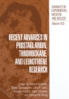 Recent Advances in Prostaglandin, Thromboxane, and Leukotriene Research - eBook