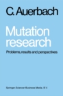 Mutation research : Problems, results and perspectives - eBook