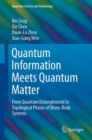 Quantum Information Meets Quantum Matter : From Quantum Entanglement to Topological Phases of Many-Body Systems - eBook
