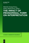 The Impact of Pronominal Form on Interpretation - eBook