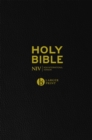 NIV Larger Print Black Leather Bible - Book