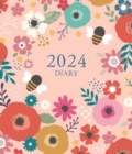 Flowers & Bees Square Pocket Diary 2024 - Book