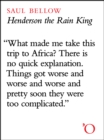 Henderson the Rain King - eBook