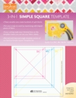 fast2cut 3-in-1 Simple Square Template : Easily Cut 3 1/2 ", 4 1/2 " & 5 1/2 " Squares - Book