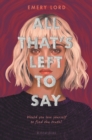 All That's Left to Say - eBook