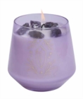 Amethyst Crystal Healing Scented Glass Candle - Book