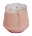 Rose Quartz Crystal Healing Scented Glass Candle - Book