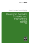 Classroom Behavior, Contexts, and Interventions - eBook