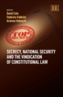 Secrecy, National Security and the Vindication of Constitutional Law - eBook