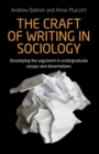 The Craft of Writing in Sociology : Developing the Argument in Undergraduate Essays and Dissertations - Book