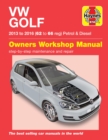 VW Golf petrol & diesel ('13-'16) 62 to 66 - Book
