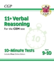 11+ CEM 10-Minute Tests: Verbal Reasoning - Ages 9-10 (with Online Edition) - Book