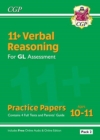 11+ GL Verbal Reasoning Practice Papers: Ages 10-11 - Pack 2 (with Parents' Guide & Online Ed): for the 2024 exams - Book