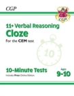 11+ CEM 10-Minute Tests: Verbal Reasoning Cloze - Ages 9-10 (with Online Edition) - Book