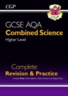 GCSE Combined Science AQA Higher Complete Revision & Practice w/ Online Ed, Videos & Quizzes - Book