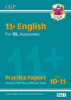 11+ GL English Practice Papers: Ages 10-11 - Pack 2 (with Parents' Guide & Online Edition): for the 2024 exams - Book