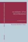 Academic Style Proofreading : An Introduction - eBook