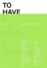 To Have & To Hold - Book