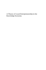 A Theory of Local Entrepreneurship in the Knowledge Economy - eBook
