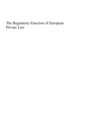Regulatory Function of European Private Law - eBook