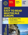 2023 Philip's Easy to Read Multiscale Road Atlas Europe : (A4 Spiral binding) - Book