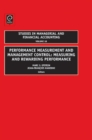 Performance Measurement and Management Control : Measuring and Rewarding Performance - eBook