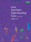 Guitar Specimen Sight-Reading Tests, Grades 1-8 - Book