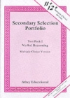 Secondary Selection Portfolio : Verbal Reasoning Practice Papers (Multiple-choice Version) Test Pack 1 - Book
