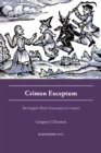 Crimen Exceptum : The English Witch Prosecution in Context - Book