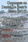 Comments on Daniel De Haan's Essay (2018) "Hylomorphism and the New Mechanist Philosophy" - eBook