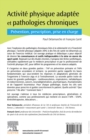 Activites physiques adaptees : prescrire le sport-sante : Prevention et prise en charge des pathologies chroniques - eBook