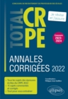 Annales corrigees du CRPE 2022 - eBook