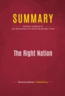 Summary: The Right Nation : Review and Analysis of John Micklethwait and Adrian Wooldridge's Book - eBook
