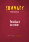 Summary: American Creation : Review and Analysis of Joseph J. Ellis's Book - eBook