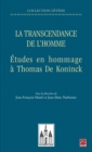La transcendance de l'homme : Etudes en hommage a Thomas... - eBook