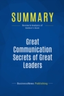 Summary: Great Communication Secrets of Great Leaders - eBook