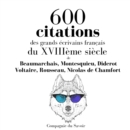 600 citations des grands ecrivains francais du XVIIIeme siecle - eAudiobook
