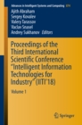 Proceedings of the Third International Scientific Conference "Intelligent Information Technologies for Industry" (IITI'18) : Volume 1 - eBook