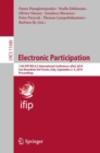 Electronic Participation : 11th IFIP WG 8.5 International Conference, ePart 2019, San Benedetto Del Tronto, Italy, September 2-4, 2019, Proceedings - eBook