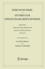 Studien zur Struktur des Bewusstseins : Teilband I Verstand und Gegenstand Texte aus dem Nachlass (1909-1927) - eBook